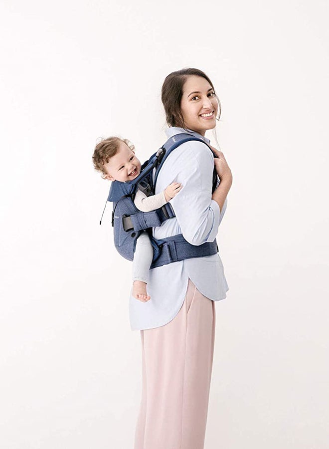 BABYBJORN - Baby Carrier One Cotton Mix - Denim Grey/Dark Grey - Image 1