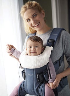 BABYBJORN Baby Carrier One Cotton Mix - Denim Grey/Dark Grey  - Image 2