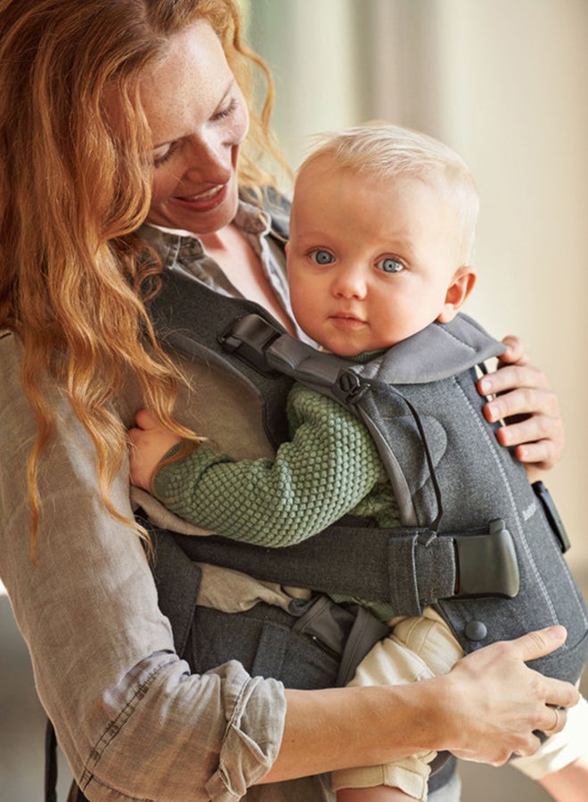 BABYBJORN - Baby Carrier One Cotton Mix - Denim Grey/Dark Grey - Image 1