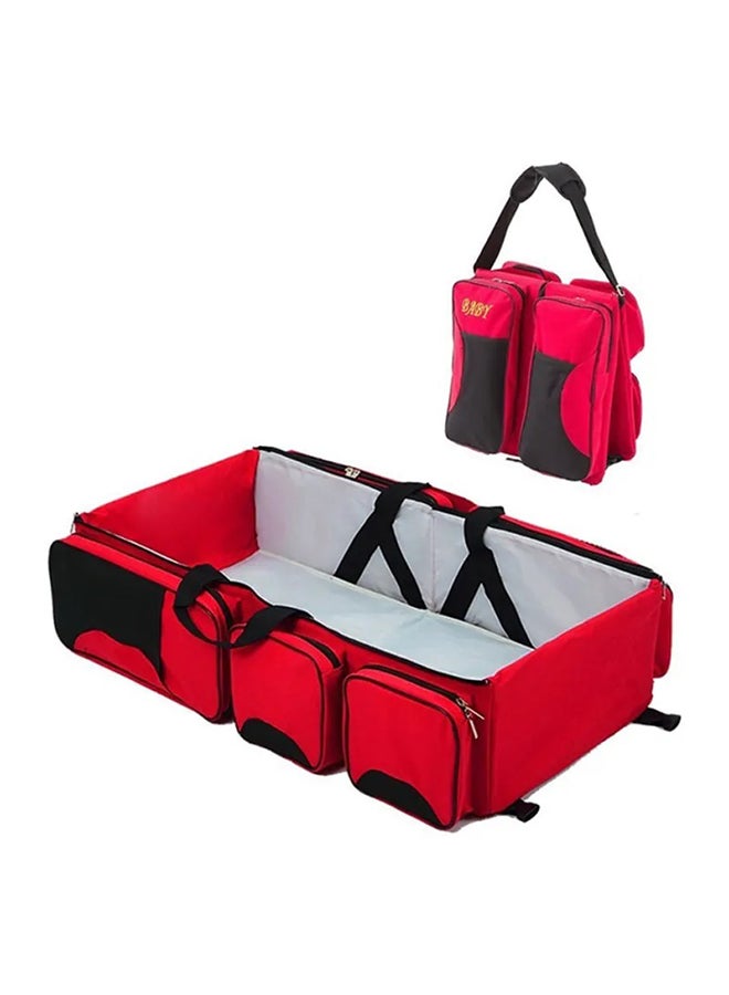 Baby - 4-in-1 Multifunctional Large Capacity Traveling Baby Diaper Bag With Waterproof Cushioning - Red - Image 1