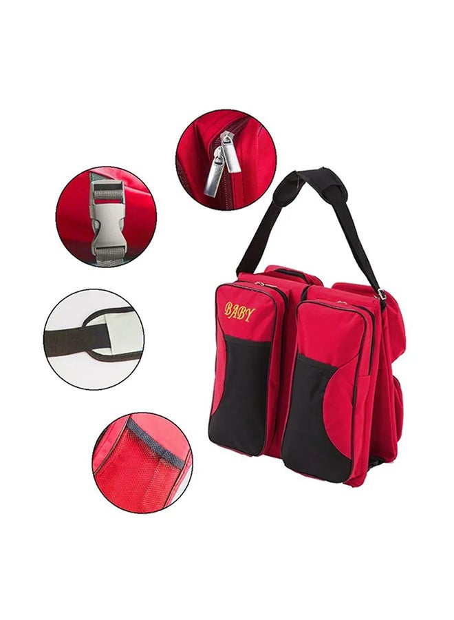 Baby - 4-in-1 Multifunctional Large Capacity Traveling Baby Diaper Bag With Waterproof Cushioning - Red - Image 1