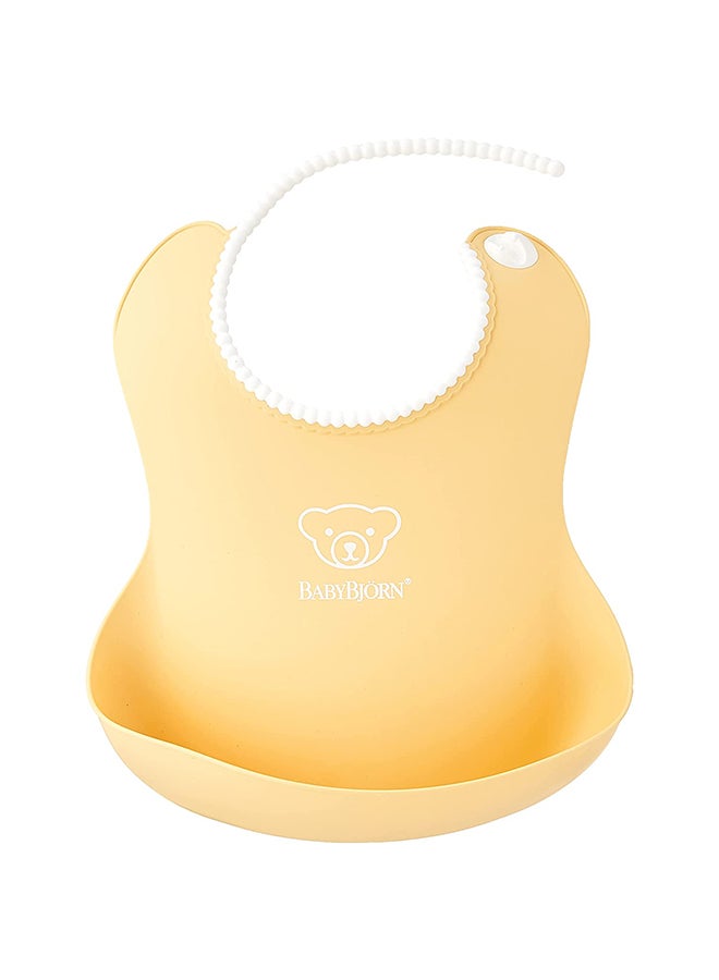 BABYBJORN - Baby Feeding Bib, Powder Yellow - Image 1