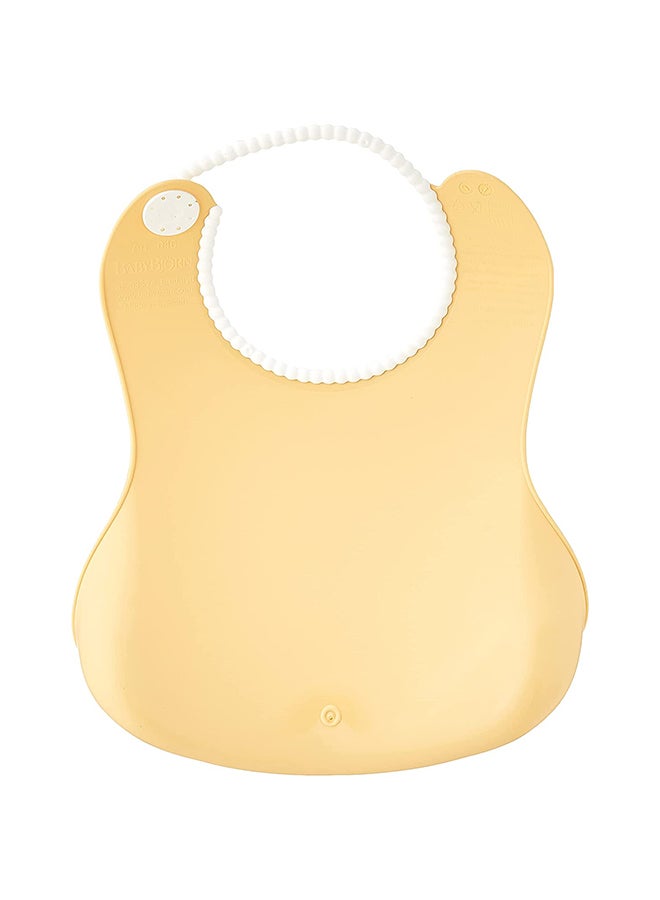 BABYBJORN - Baby Feeding Bib, Powder Yellow - Image 1