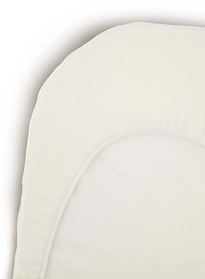 BABYBJORN Organic Cotton Fitted Sheet For Cradle - White  - Image 1