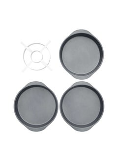 Wilton 4-Piece Checkerboard Cake Set Grey/White 22.86x3.8centimeter  - Image 1
