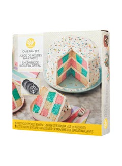 Wilton 4-Piece Checkerboard Cake Set Grey/White 22.86x3.8centimeter  - Image 3