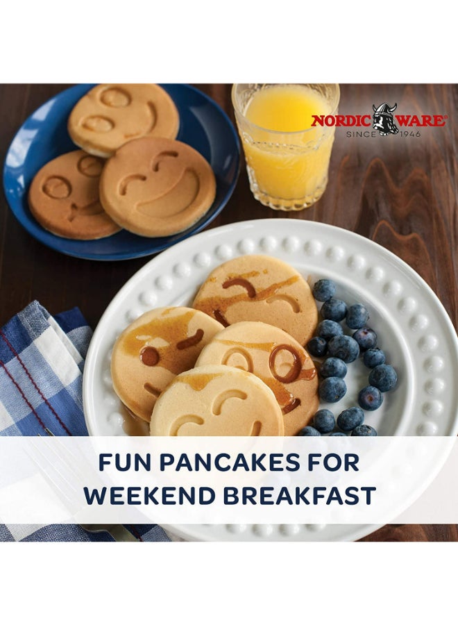 نورديك وير مقلاة بان كيك بنقوش وجون مبتسمة أسود 44.4x5.7x26.7سم - Image 2