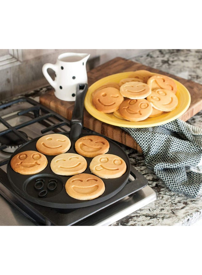 نورديك وير مقلاة بان كيك بنقوش وجون مبتسمة أسود 44.4x5.7x26.7سم - Image 4