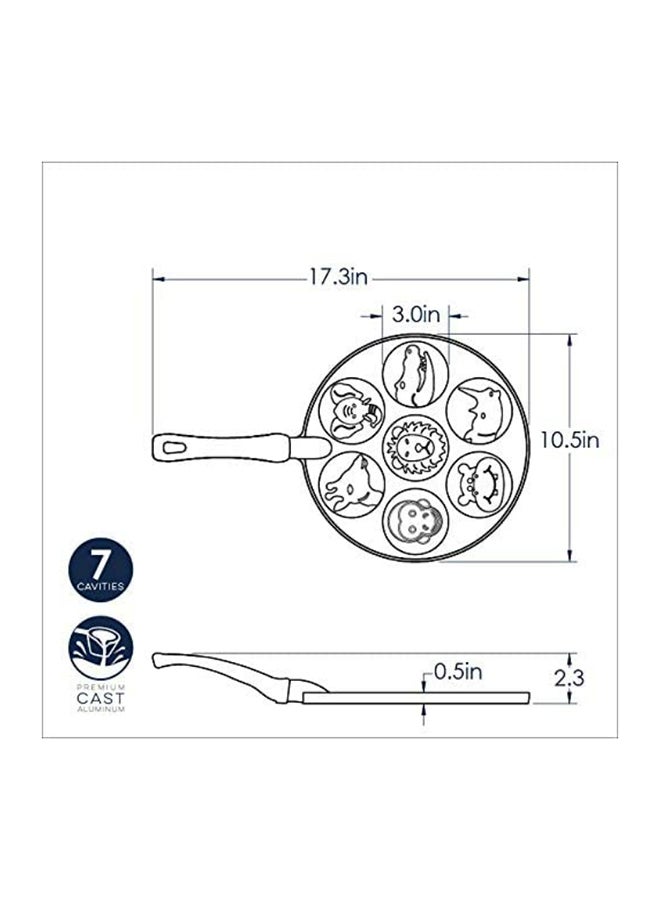 نورديك وير مقلاة بان كيك بأشكال حيوانات أسود 45.7x5.1x25.4سم - Image 5