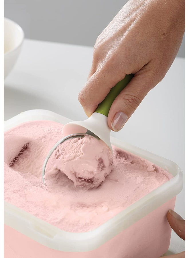 Joseph Joseph Dimple Ice Cream Scoop Green/White/Silver 5.2x18.2x5.2cm  - Image 3