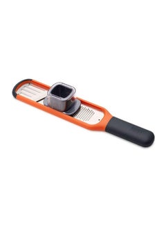 Joseph Joseph 2-In-1 Mini Hand Grate Silver/Black/Orange 6.5x29x4.5cm  - Image 1
