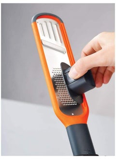 Joseph Joseph 2-In-1 Mini Hand Grate Silver/Black/Orange 6.5x29x4.5cm  - Image 2