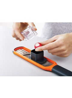 Joseph Joseph 2-In-1 Mini Hand Grate Silver/Black/Orange 6.5x29x4.5cm  - Image 3