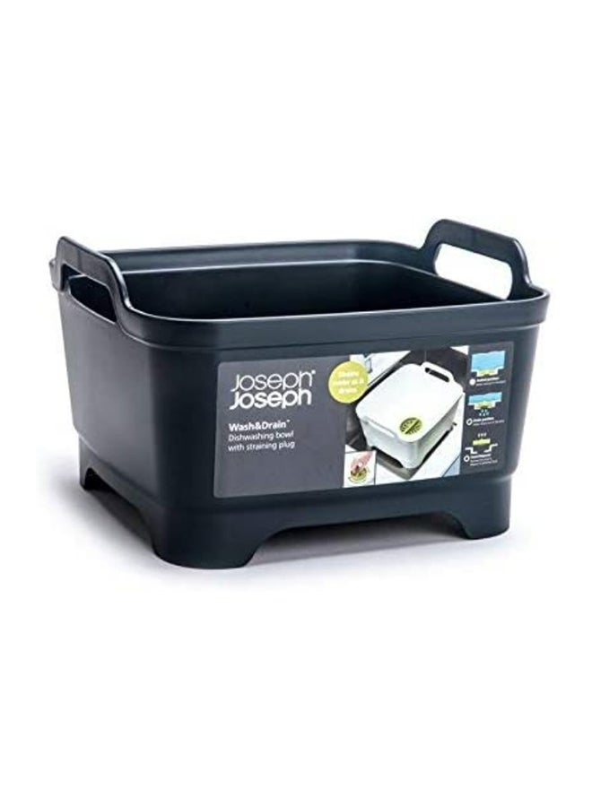 Joseph Joseph Wash And Drain Bowl With Straining Plug Grey Grey 30.5x20.3x31.1cm  - Image 3