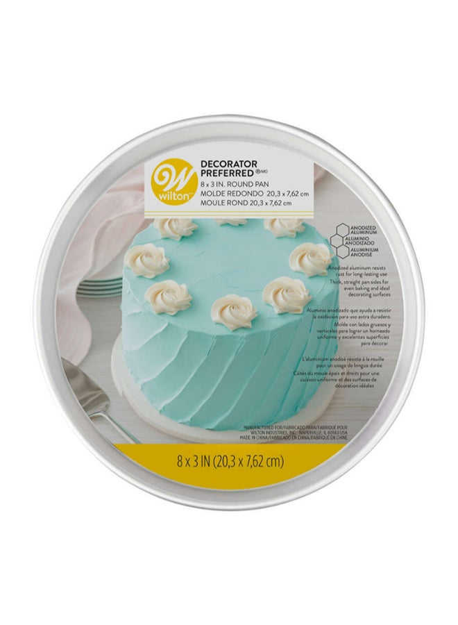 Wilton Decorator Preferred Round Pan Silver 8x3inch - Image 3