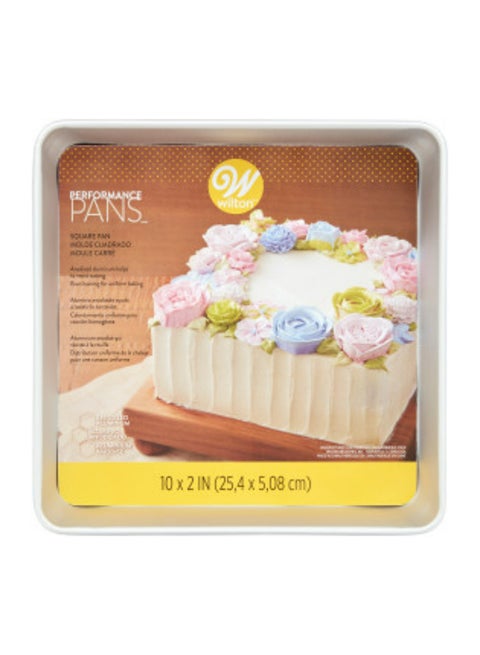 Performance Square Pan Silver 10x2inch