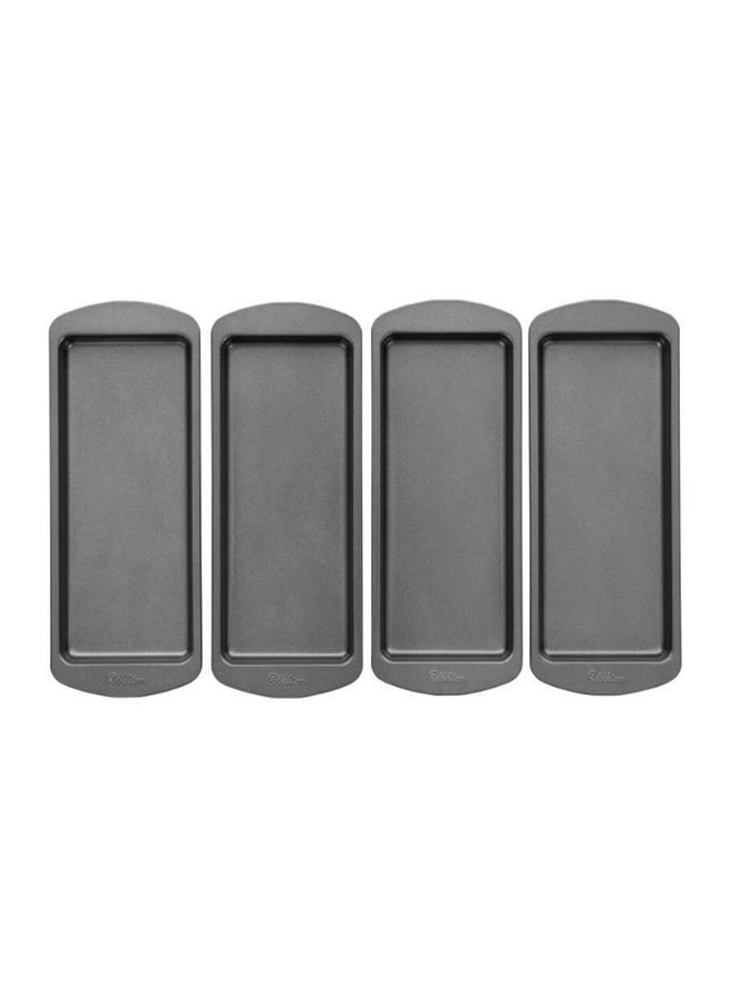 Wilton - 4-Piece Easy Layers Loaf Cake Pan Set Black 10x4x0.75inch - Image 1