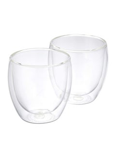 bodum 2-Piece Pavina Double Wall Glass Clear 250ml  - Image 2