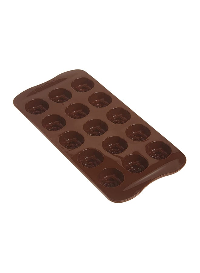 Silikomart Easy Choc Rose Mould Brown - Image 1