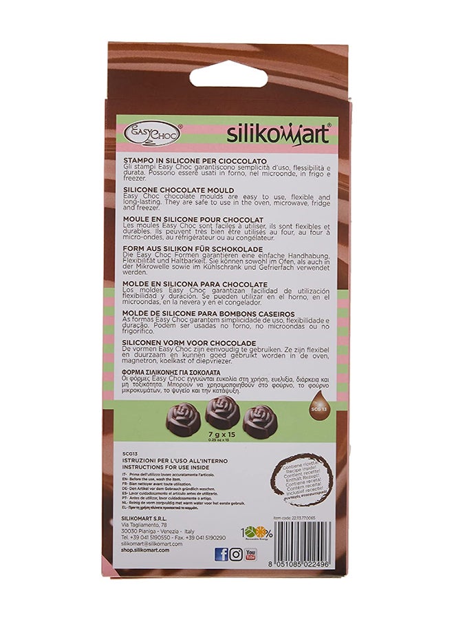 Silikomart Easy Choc Rose Mould Brown - Image 5