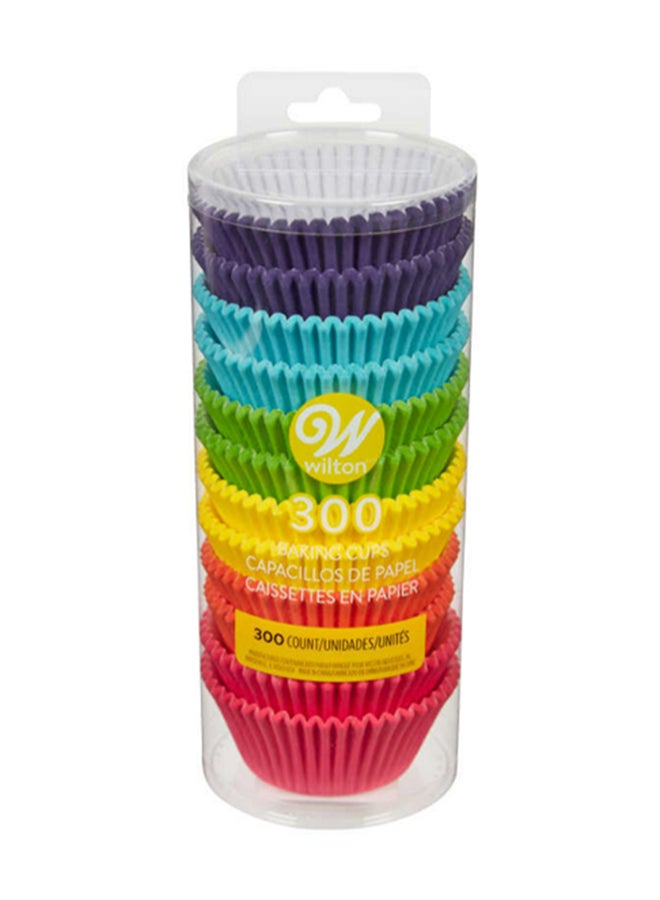 Wilton - 300-Piece Rainbow Baking Cup Set Yellow/Red/Green 2.5x2x1.2inch - Image 1
