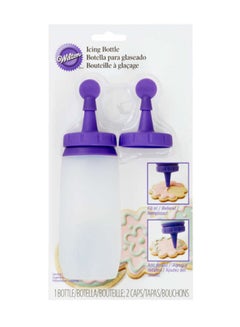 Wilton Silicone Cookie Decorating Bottle White/Purple 4.5inch  - Image 2