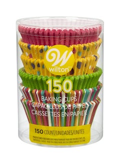 Wilton 150-Piece Sweet Dots And Stripes Baking Cup Set Multicolor 5.8cm  - Image 1