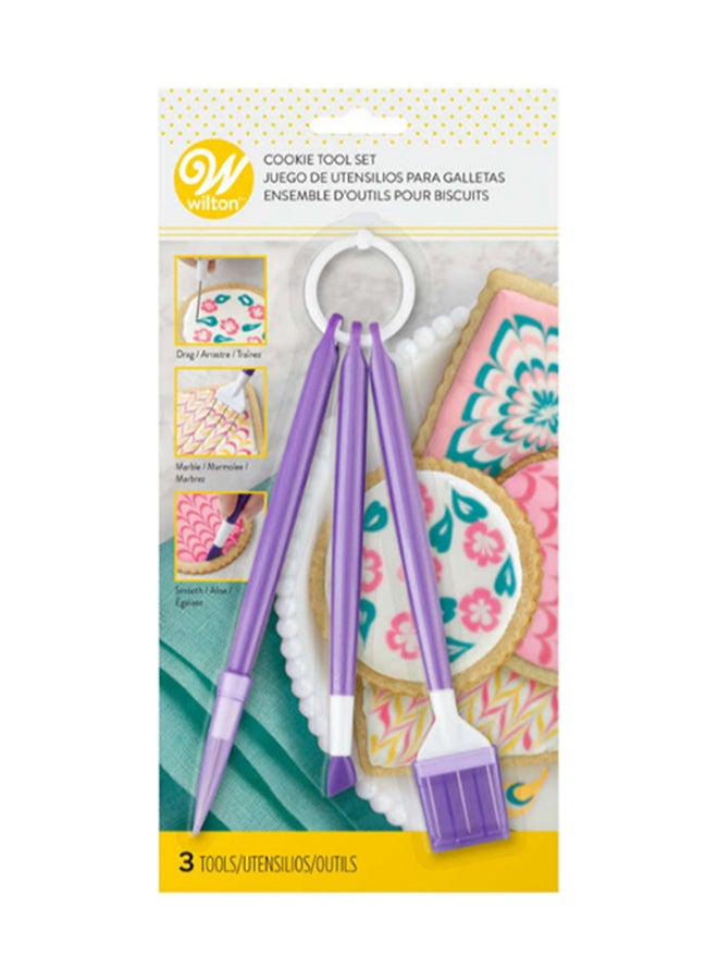 ويلتون طقم أدوات تزيين الكوكيز من 3 قطع أرجواني - Image 2