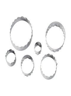 6-Piece Cookie Cutter Set Silver 2.22, 3.175, 4.12, 5.08, 6, 7cm - v1648132140/N14147235A_1