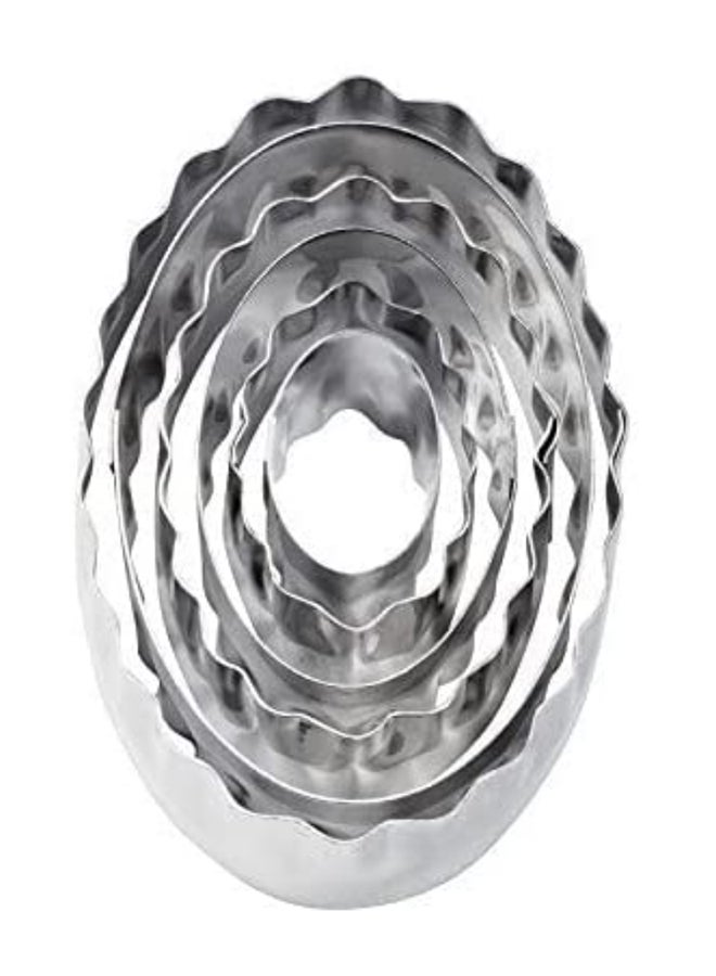 Wilton 6-Piece Cookie Cutter Set Silver 2.22, 3.175, 4.12, 5.08, 6, 7cm - Image 2