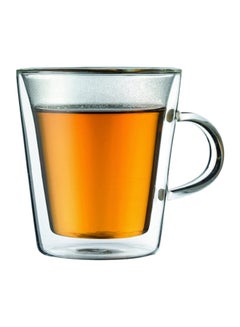 bodum 2-Piece Canteen Double Wall Mug Set Clear 2x(9.6x8.5)cm  - Image 3