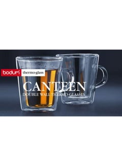 bodum 2-Piece Canteen Double Wall Mug Set Clear 2x(9.6x8.5)cm  - Image 4