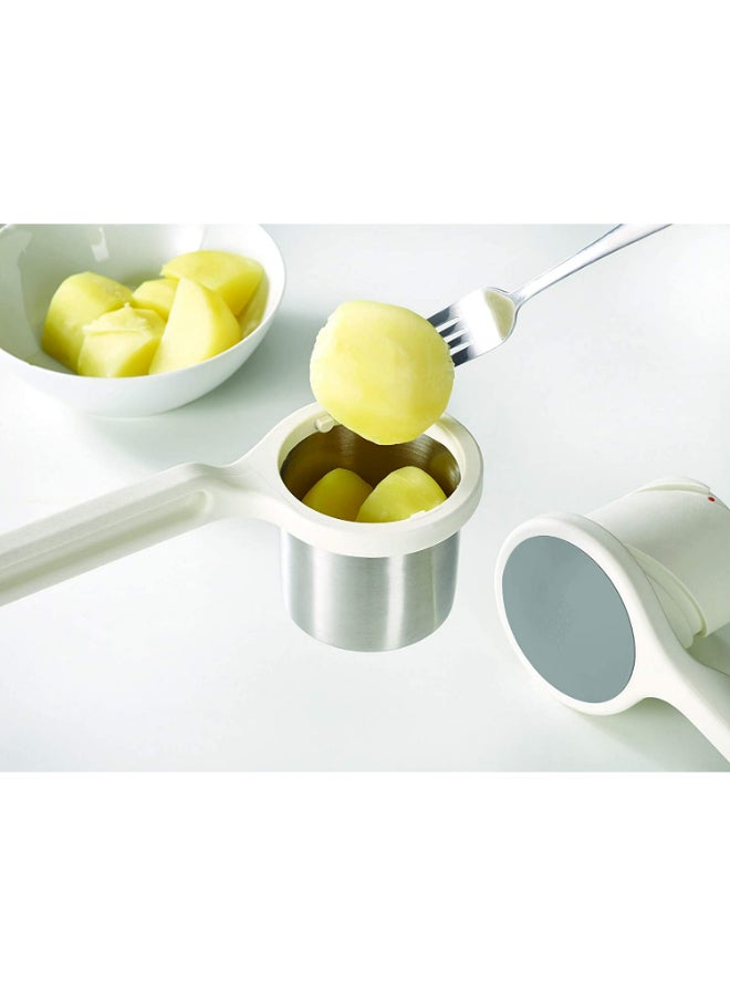 Joseph Joseph Helix Potato Ricer White/Grey/Silver 10.5x3.75x3.5inch  - Image 3