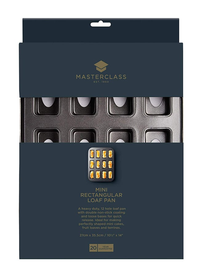 ماستر كلاس صينية خَبز صغيرة على شكل رغيف مع قاعدة عريضة أسود 27x35.5سم - Image 2