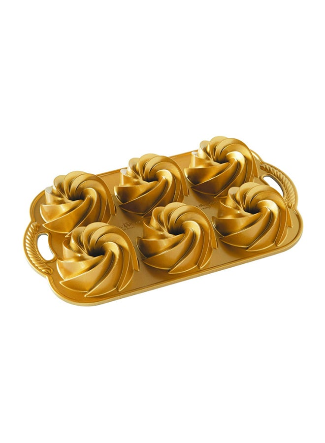 نورديك وير قالب كيك بتصميم تراثي ذهبي 12.12x2.87x12.12بوصة - Image 1