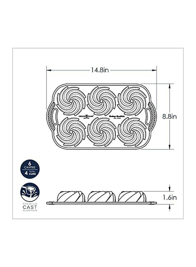 نورديك وير قالب كيك بتصميم تراثي ذهبي 12.12x2.87x12.12بوصة - Image 4
