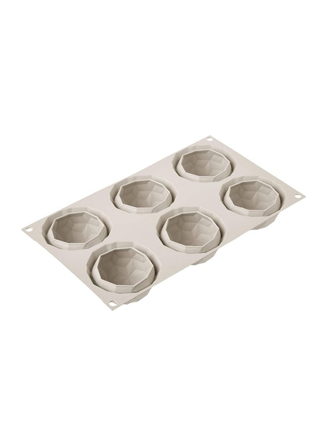 Silikomart 3D 6-Cup Gemma Mini Mould Beige 660ml  - Image 1
