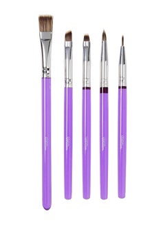 Wilton 5-Piece Cake Decorating Brush Set Purple/Silver  - Image 1