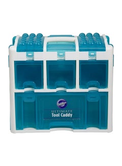 Ultimate Aqua Tool Caddy Organiser Blue/White 13x15x5inch