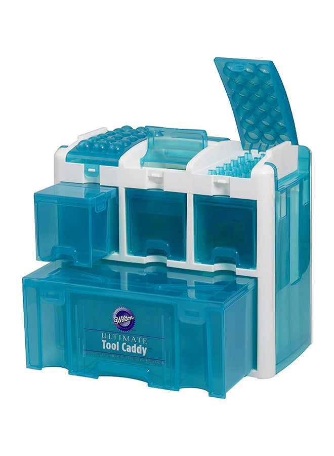 Wilton - Ultimate Aqua Tool Caddy Organiser Blue/White 13x15x5inch - Image 1