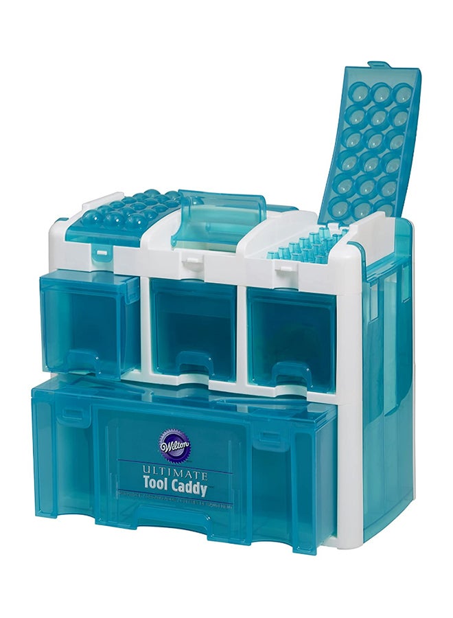 Wilton - Ultimate Aqua Tool Caddy Organiser Blue/White 13x15x5inch - Image 1