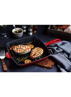 STAUB Square Shaped Grill Pan Cherry 26x26centimeter  - Image 3