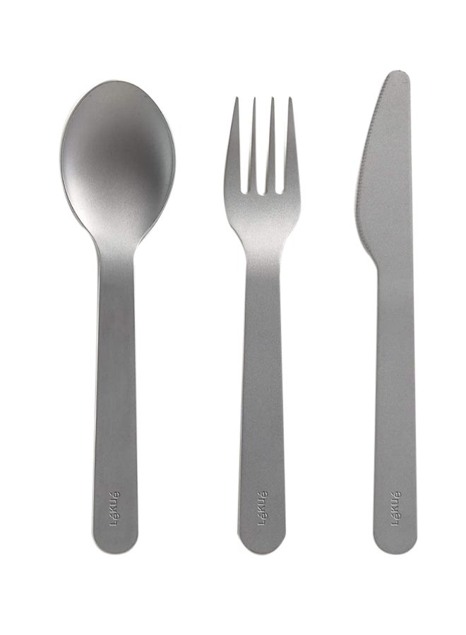 Lekue 3-Piece Fork Set With Storage Blue/black/silver 5.5x0.5x6.3inch - Image 1