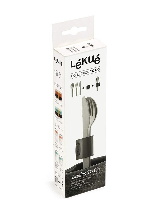 Lekue 3-Piece Fork Set With Storage Blue/black/silver 5.5x0.5x6.3inch - Image 5