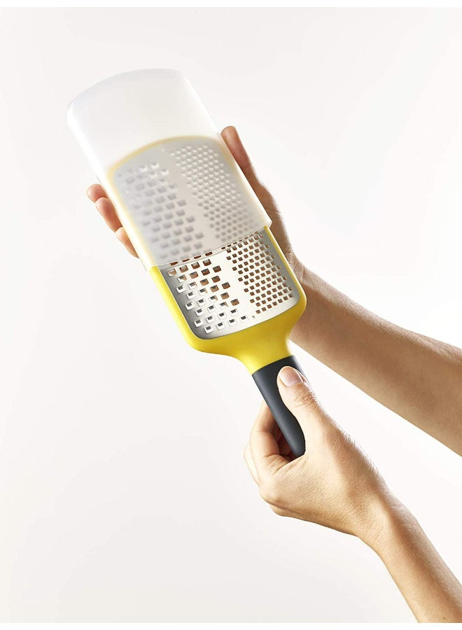 Joseph Joseph Multi-Grate 2-In-1 Paddle Grater Black/Yellow/Silver 26.5x10.5x1.8cm  - Image 2