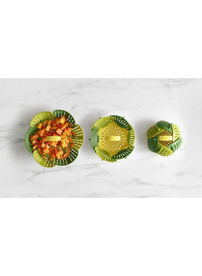 Joseph Joseph Bloom Folding Steam Basket Green 10x16x16cm  - Image 3