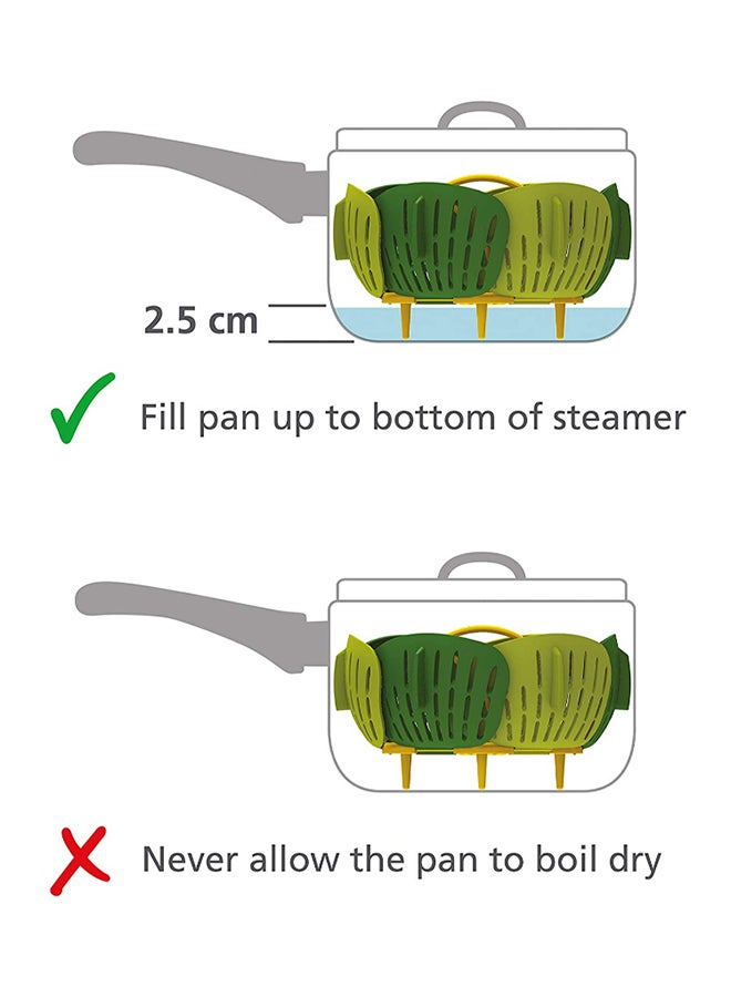 Joseph Joseph Bloom Folding Steam Basket Green 10x16x16cm  - Image 5