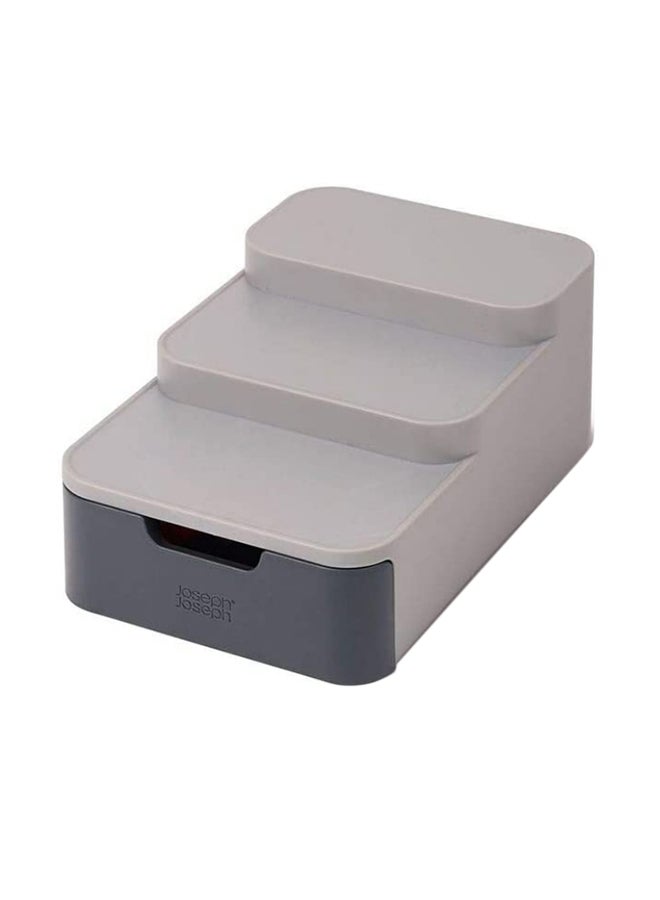 Joseph Joseph Compact Tiered Kitchen Storage Organizer Grey/Black 11 x 16.5 x 26cm  - Image 1