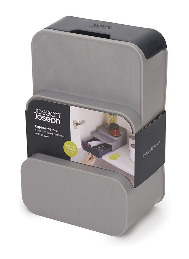 Joseph Joseph Compact Tiered Kitchen Storage Organizer Grey/Black 11 x 16.5 x 26cm  - Image 4