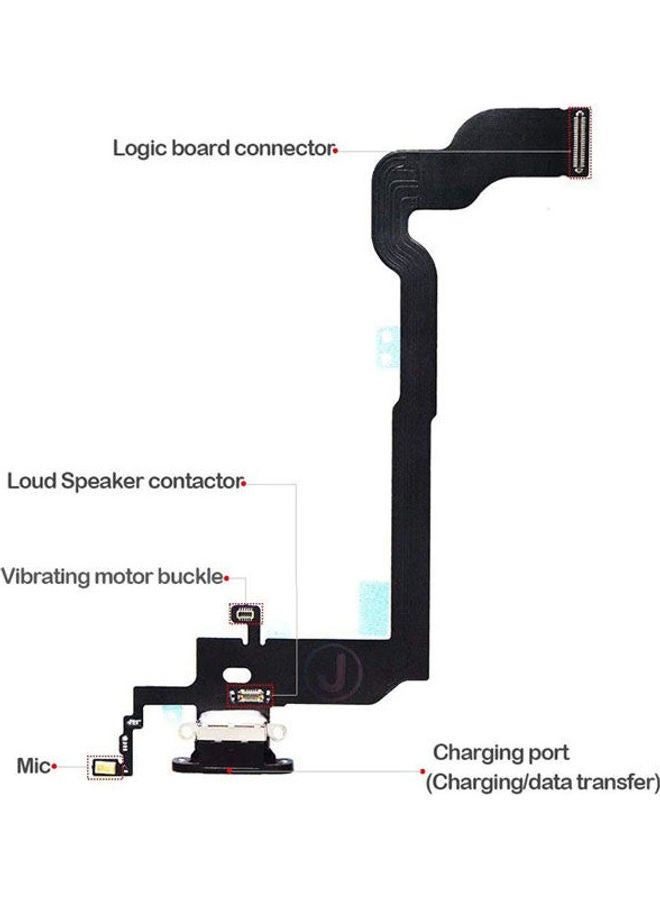 Generic - Charging Port Dock Connector Microphone Flex Compatible With Iphone X Multicolour - Image 1